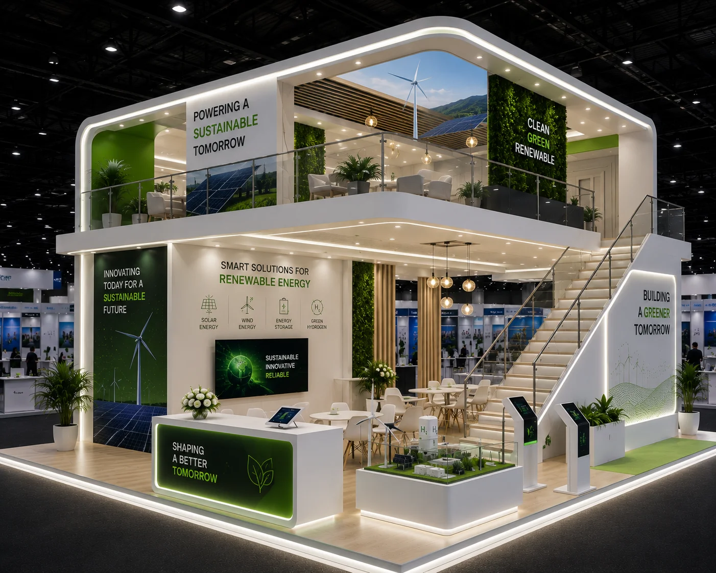 Double-Decker Exhibition Stand Designs for Renewable Energy India
